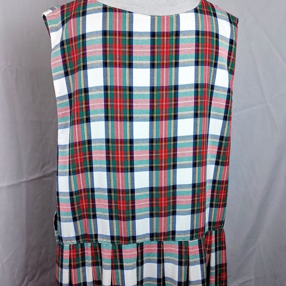 Vintage Baxter & Wells Red Green Plaid Jumper Size 2X - Picture 4 of 5